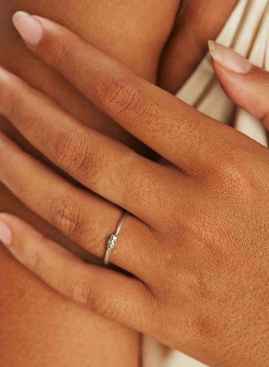  카리나 하디 반지 LP 오로보로  실버