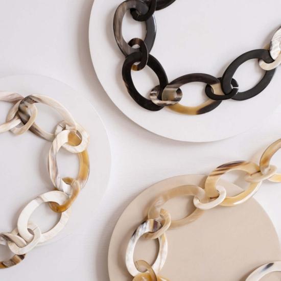  마디디 컬렉티브 목걸이/팬던트 마딜리 콜렉티브 타원형 뿔 체인 목걸이