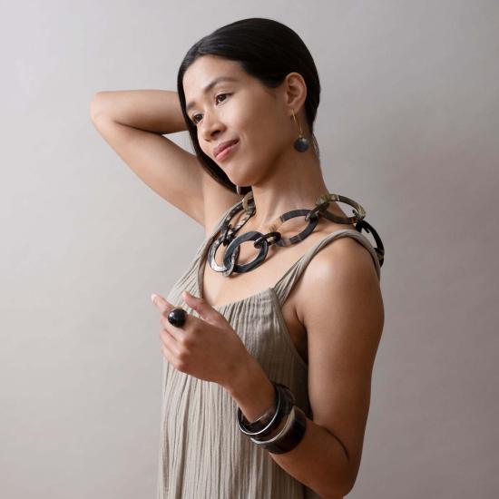  마디디 컬렉티브 목걸이/팬던트 마딜리 콜렉티브 타원형 뿔 체인 목걸이 - MAADILI COLLECTIVE