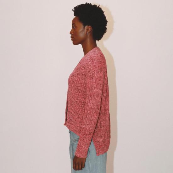  Eólas 가디건 Mireille 카디건 핑크 헤더 - OTHER BRANDS