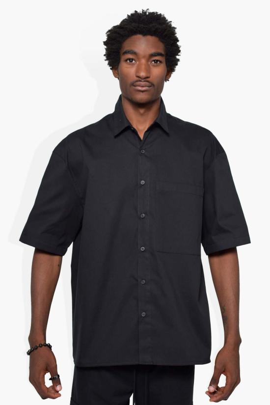  THE CELECT 반팔 셔츠 셀렉트 재단 우븐  블랙 - OTHER BRANDS