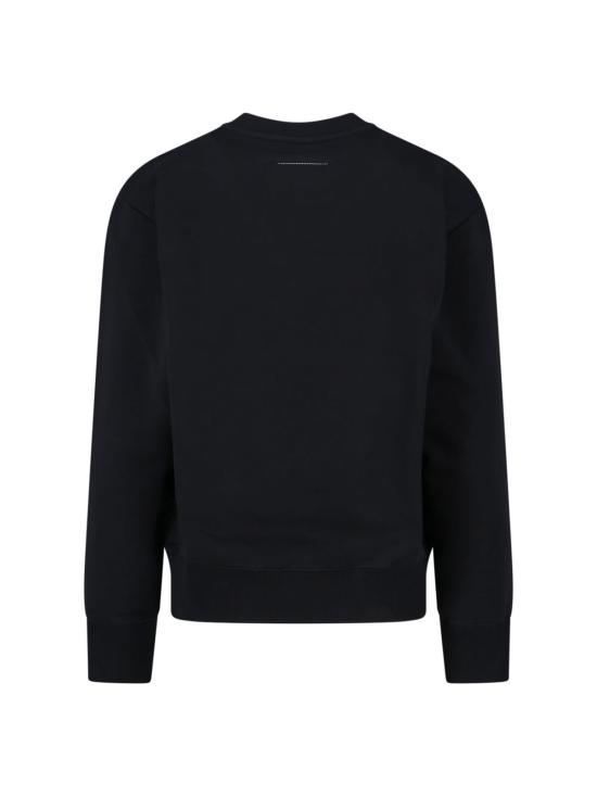  MM6 메종마르지엘라 스웨터 Mm6 메종 마르지엘라 숫자 크루넥 스웨트셔츠 블랙 - MM6 MAISON MARGIELA