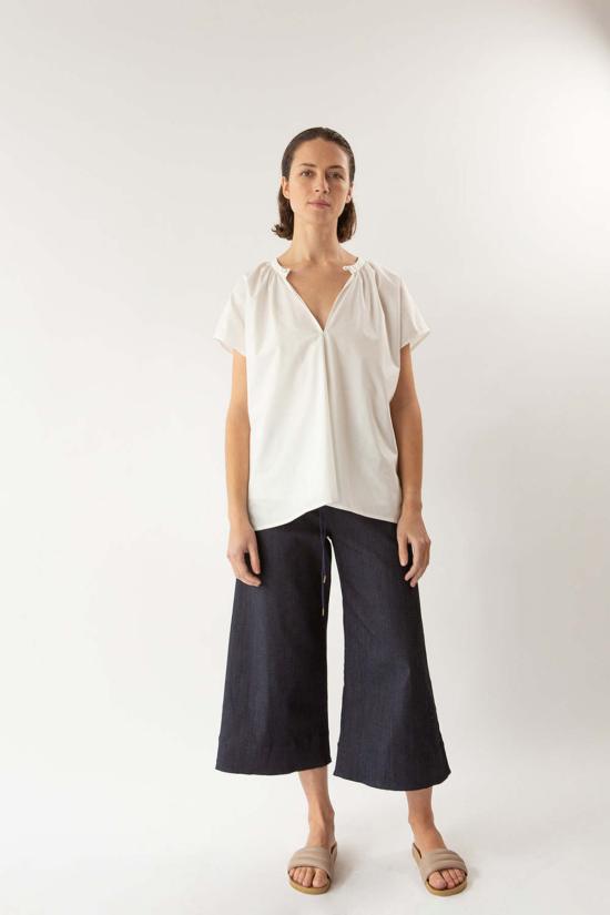  에리카 타노브 블라우스 에리카 타노프 패티 코튼  아이보리 - ERICA TANOV