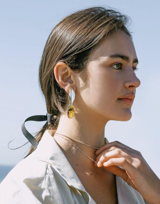  Cled 이어링 클레드 잎 귀걸이 (은) - OTHER BRANDS