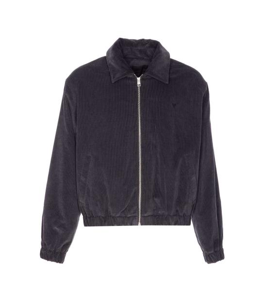  아미 자켓 Ami Alexandre Mattiussi Ami De Coeur 벨벳 재킷 차콜