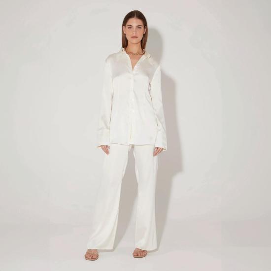  한센 앤 그레텔 블라우스 한센앤그레텔 몬순 피티드 셔츠 도브