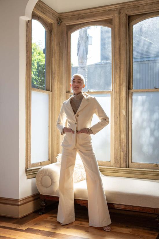  에리카 타노브 수트 자켓 에리카 타노프 버디 코튼 캔버스 블레이저 내추럴 - ERICA TANOV