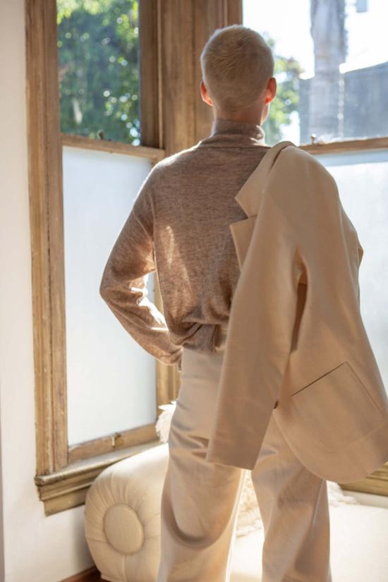  에리카 타노브 수트 자켓 에리카 타노프 버디 코튼 캔버스 블레이저 내추럴 - ERICA TANOV