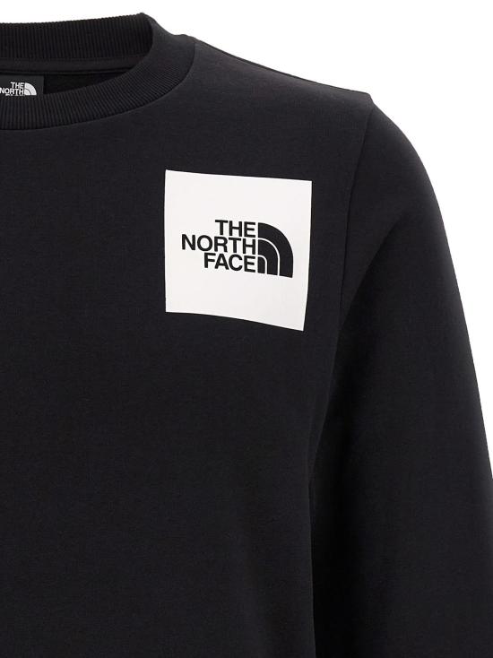  노스페이스 긴팔 티셔츠 파인 스웨트셔츠 화이트/블랙 - NORTH FACE