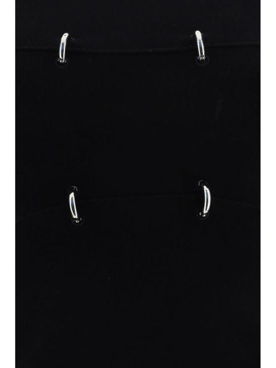  알렉산더 맥퀸 블라우스 탑, 컷아웃 디테일, 블랙 - ALEXANDER MCQUEEN