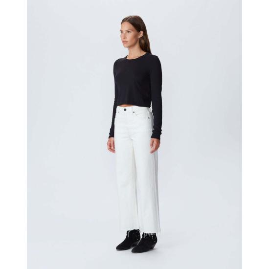  실버레이크 데님 팬츠 그레이스 크롭 진 화이트 - SLVRLAKE