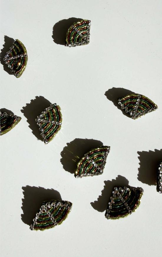  투 브로치 빈티지 크리스탈 한정판 핀 2개 - TWO