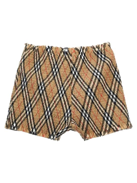  [키즈] 버버리 쇼츠/버뮤다 키즈 스모크 스티치 버뮤다 반바지 베이지 - BURBERRY