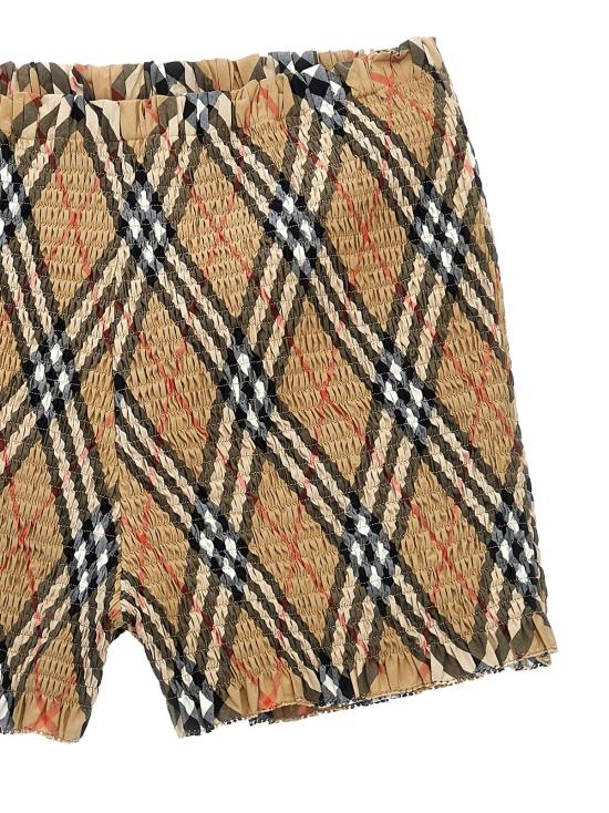  [키즈] 버버리 쇼츠/버뮤다 키즈 스모크 스티치 버뮤다 반바지 베이지 - BURBERRY