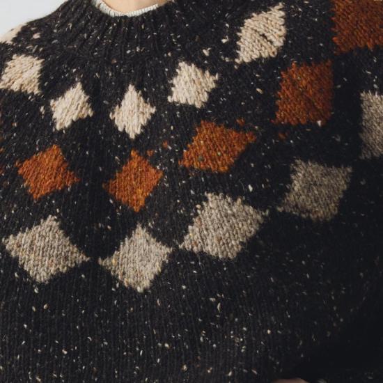  토스트 스웨터 도네갈 다이아몬드 요크  그래파이트 멀티 - TOAST