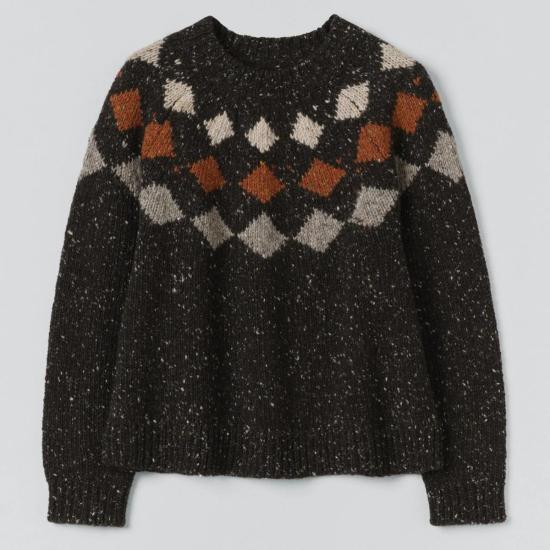  토스트 스웨터 도네갈 다이아몬드 요크  그래파이트 멀티 - TOAST