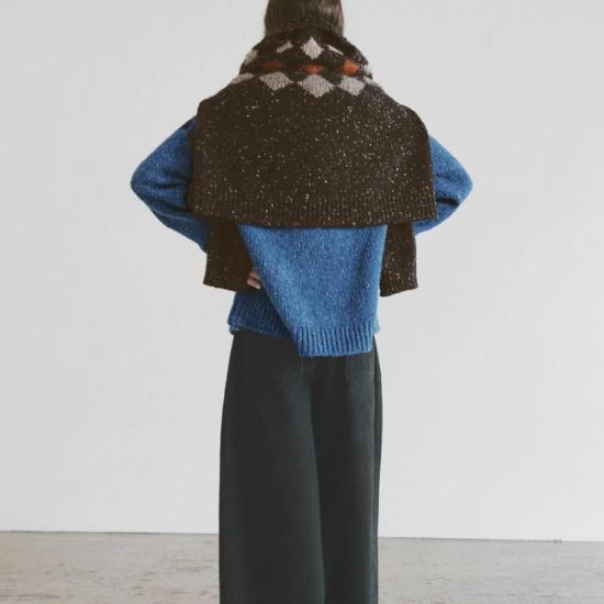  토스트 스웨터 도네갈 다이아몬드 요크  그래파이트 멀티 - TOAST