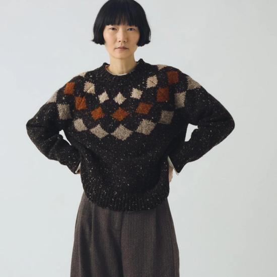  토스트 스웨터 도네갈 다이아몬드 요크  그래파이트 멀티