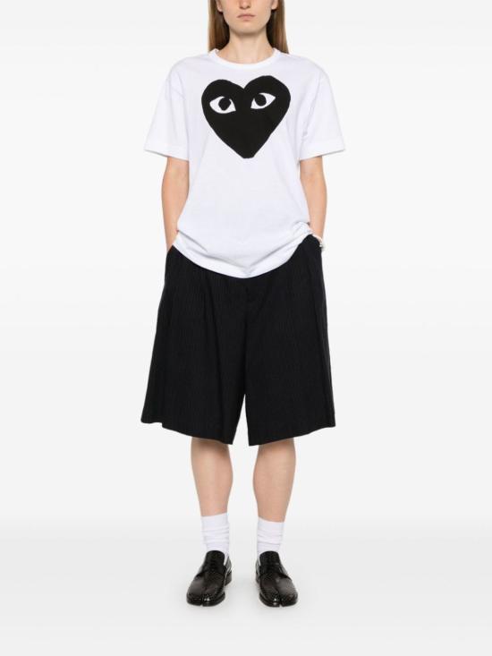  꼼데가르송 반팔 티셔츠 Comme Des Garçons 코튼 티셔츠 화이트 - COMME DES GARCONS