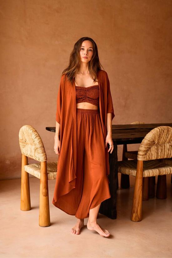  핑크 헤일리 자켓 카이아 플로이 키모노 랩 더스터 - PINK HALEY