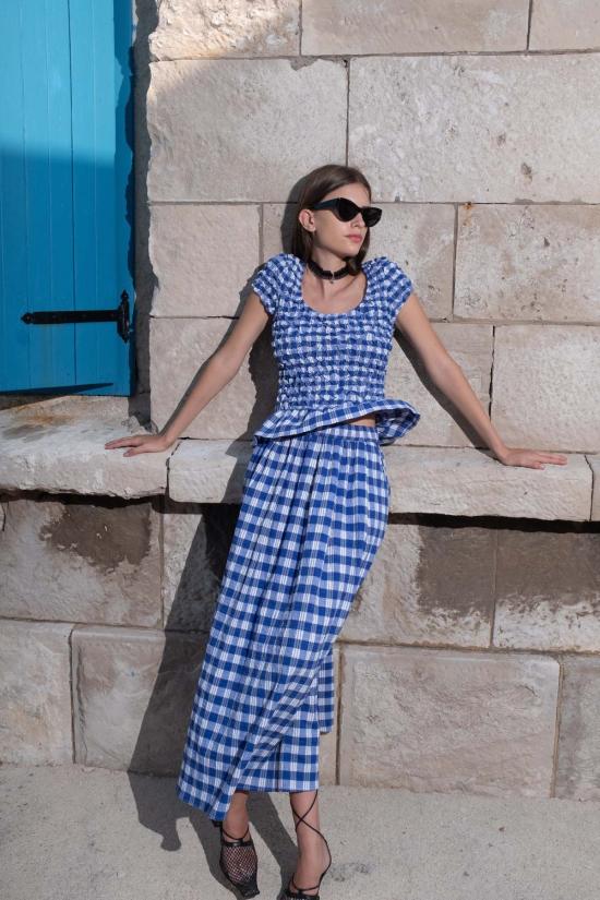  Untitled in Motion 롱 스커트 제목 없음 모션 알마 스커트 Ios 체크 - OTHER BRANDS