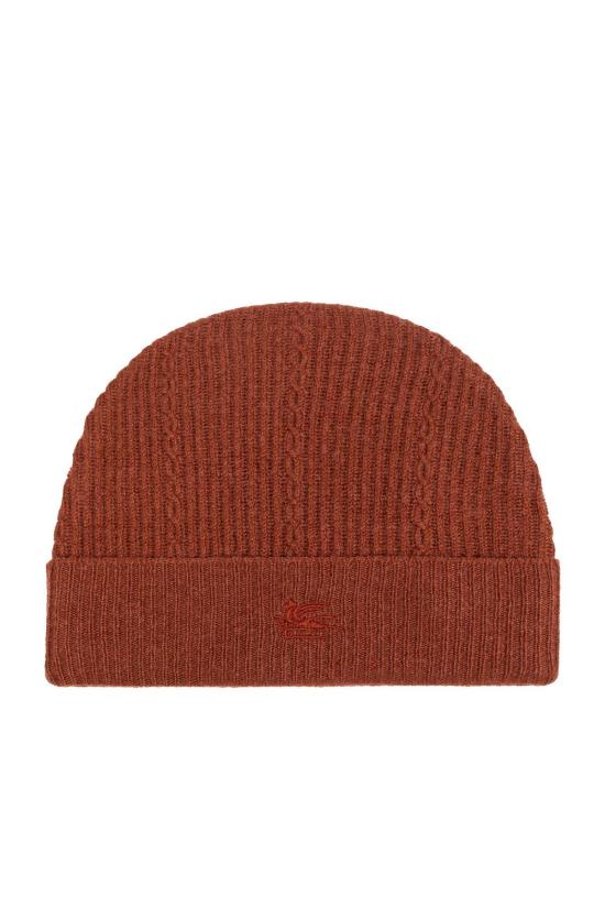  에트로 모자 자수 로고 캡 (버건디 색상)