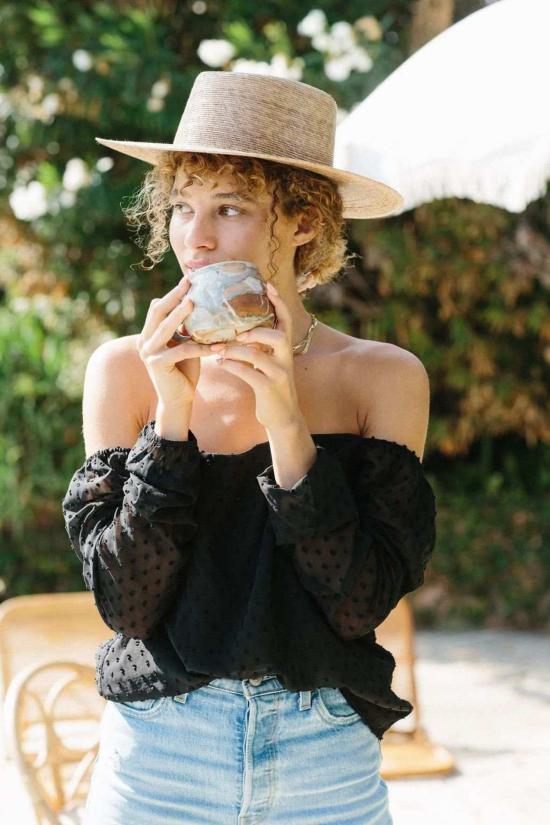  Merritt Charles 블라우스 메릿 찰스 러블리  블랙 - OTHER BRANDS