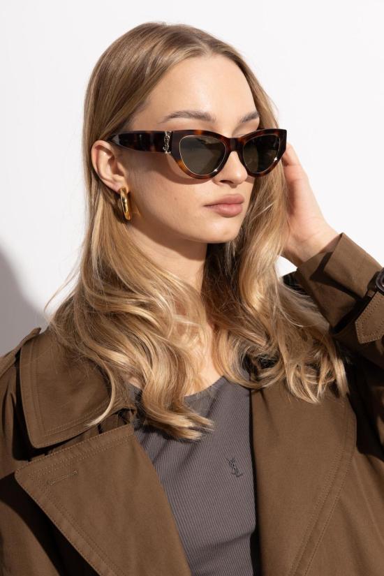  생로랑 안경 SL M94 선글라스 하바나 하바나 그린 - SAINT LAURENT