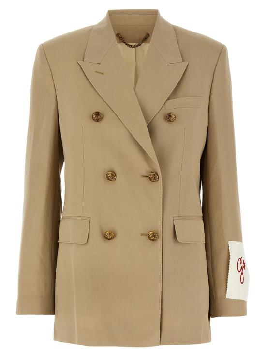  골든구스 수트 자켓 골든 구스 헤럴딕 버튼 블레이저 베이지