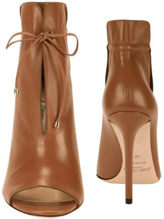  지미추 부츠 멤피스 100 소프트 레더 앵클 부티 캐년 - JIMMY CHOO