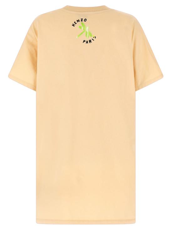  겐조 숏 원피스 피오니 기모노 드레스 핑크 - KENZO