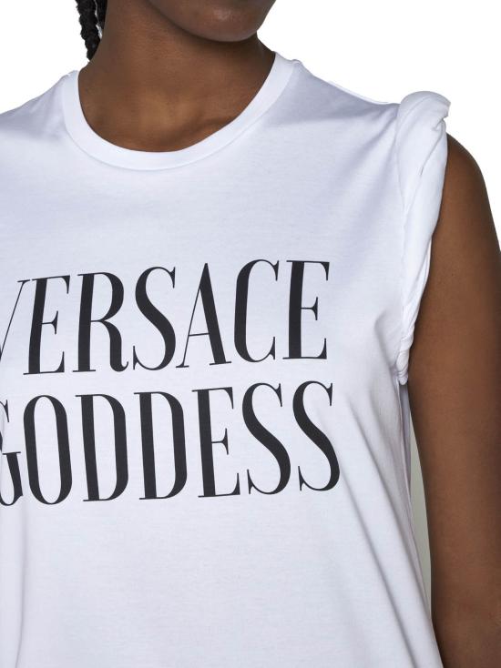  베르사체 반팔 티셔츠 여신 티셔츠 옵티컬 화이트 - VERSACE