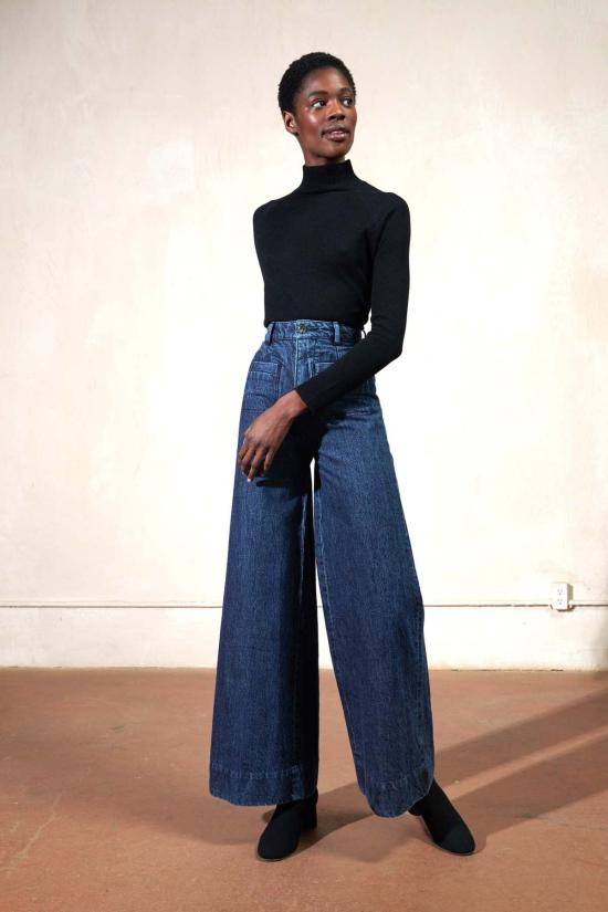  마리아 스탠리 스웨터 알파카 터틀넥  느와르 - MARIA STANLEY