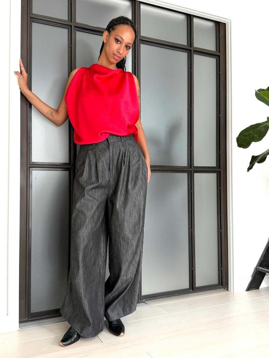  예세이트 블라우스 예사엣 아베바 실크 탑 - YESAET