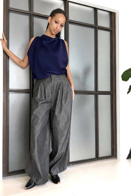  예세이트 블라우스 예사엣 아베바 실크 탑 - YESAET