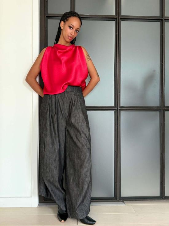  예세이트 블라우스 예사엣 아베바 실크 탑