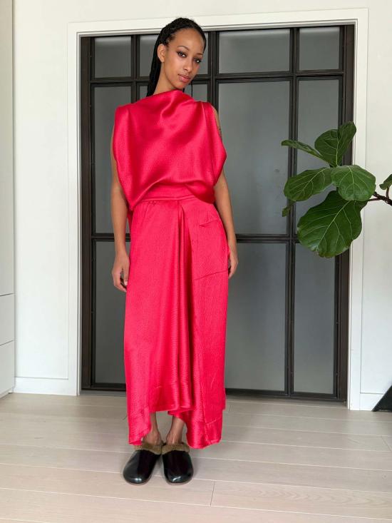  예세이트 블라우스 예사엣 아베바 실크 탑 - YESAET