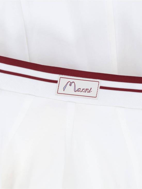  마르니 롱 스커트 플리츠 미디 스커트 화이트 - MARNI