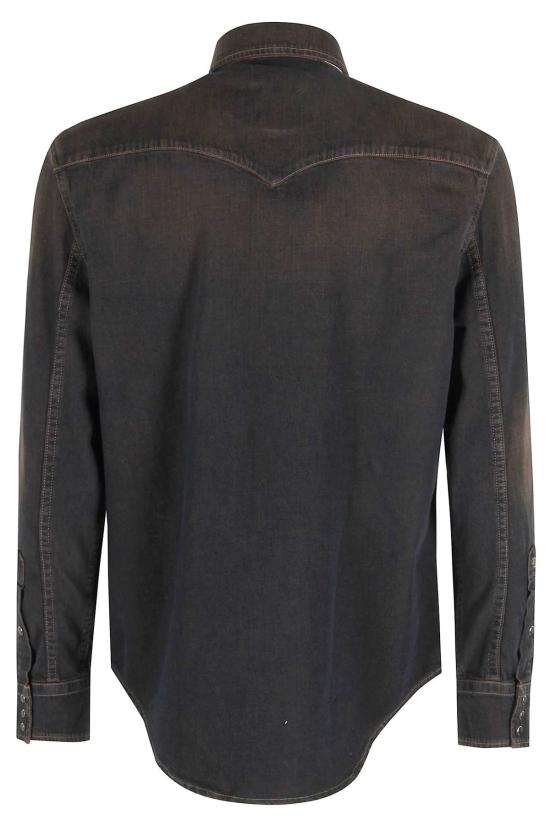  돈답 데님 셔츠 돈둡 카미시아 텍사나 데님  브라운 - DONDUP