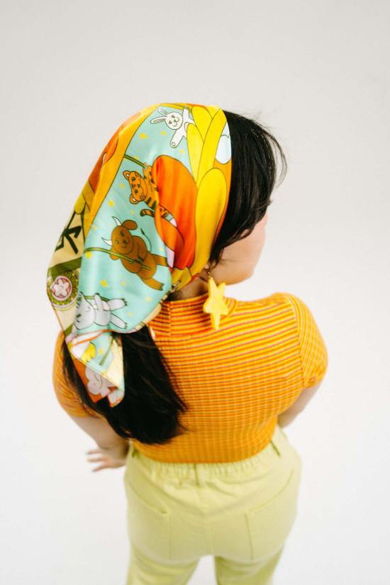  메리 로 머플러/스카프 용의 해 스카프 및 프린트 한정판 - MARY LO