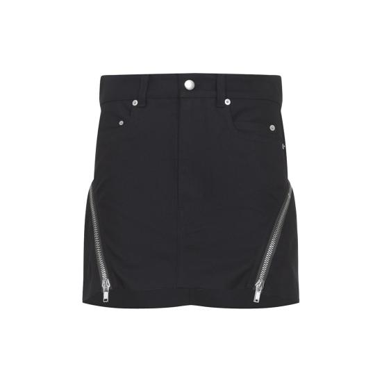  릭 오웬스 숏 스커트 볼란 바나나 미니 스커트 블랙 - RICK OWENS