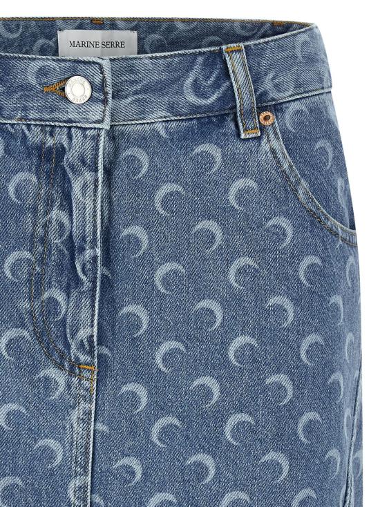  마린세르 데님 스커트 마린 세르 문 스커트 블루 - MARINE SERRE