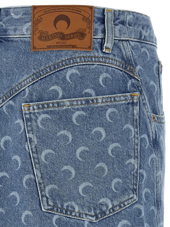  마린세르 데님 스커트 마린 세르 문 스커트 블루 - MARINE SERRE