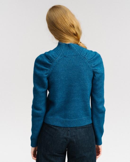  레이첼 코미 터틀넥 기도용 퍼프 소매 탑 (파란색) - RACHEL COMEY