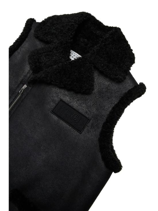  [키즈] MM6 메종마르지엘라 자켓 메종 마르지엘라 로고 블랙 키즈 재킷 (MM6) - MM6 MAISON MARGIELA