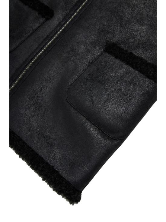  [키즈] MM6 메종마르지엘라 자켓 메종 마르지엘라 로고 블랙 키즈 재킷 (MM6) - MM6 MAISON MARGIELA