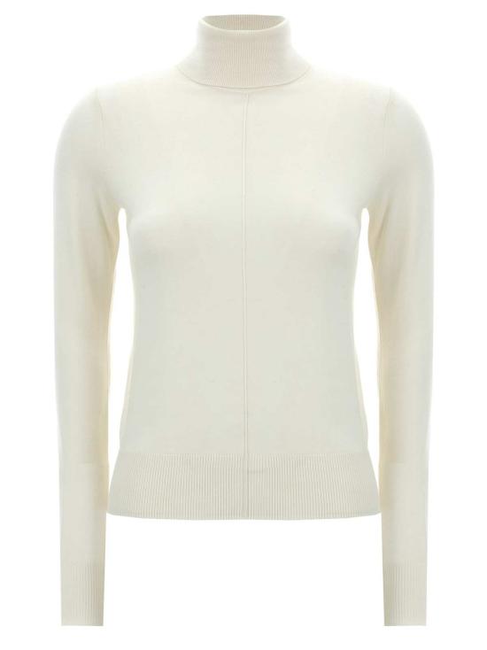  끌로에 터틀넥 로고 자수  스웨터 화이트