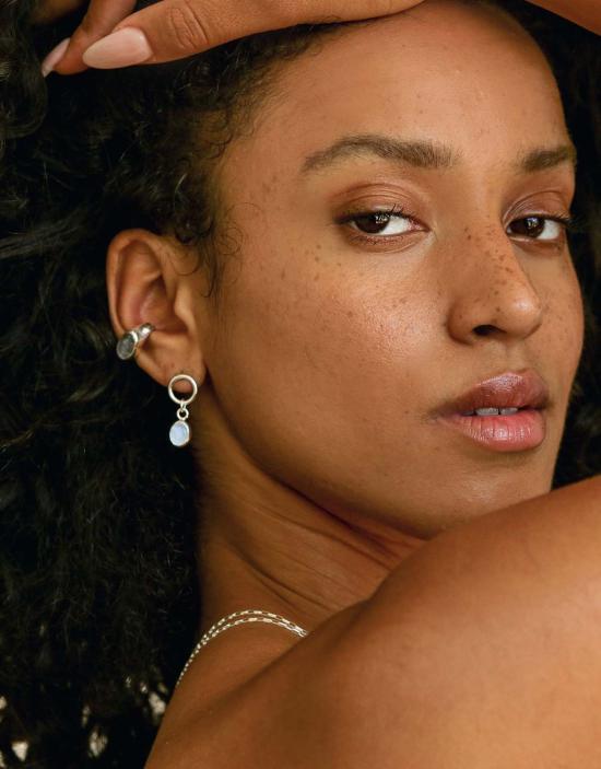  클레드 이어링 타원형 드롭  골드/실버 - CLED