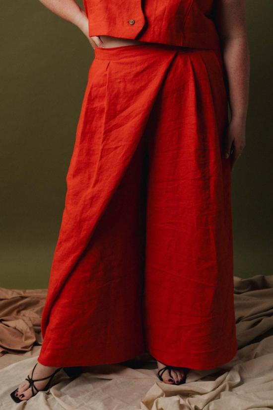  Pamut Apparel USA 스트레이트 팬츠 Pamut Apparel Usa Adrian 랩 팬츠 - OTHER BRANDS