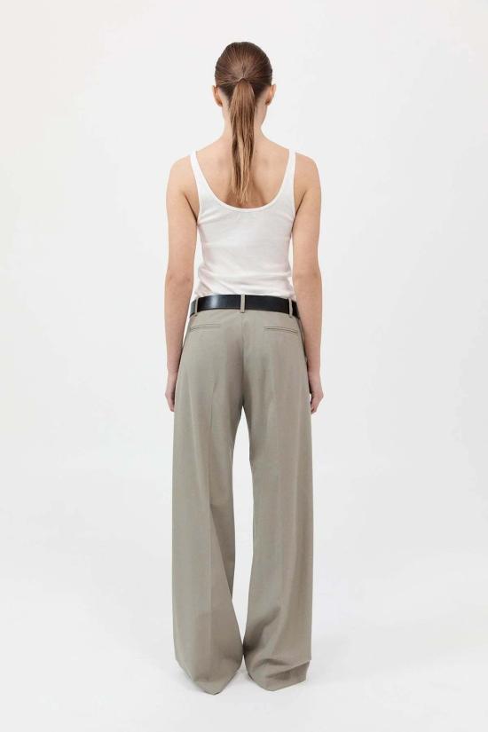  세인트아그니 스트레이트 팬츠 세인트 아그니 카터 팬츠 모스 그레이 - ST.AGNI